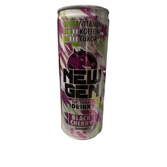 hell New Gen Black Cherry Funkcionális Ital 250 ml DRS